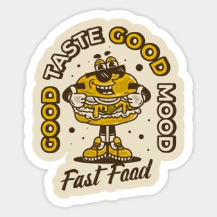 Good taste good mood: burger Sticker